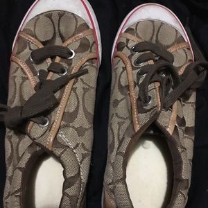 Coach authentic canvas shoes size 6.5